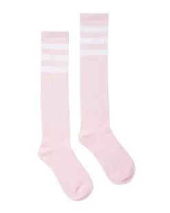 Spirit Halloween Pink And White Knee High Socks