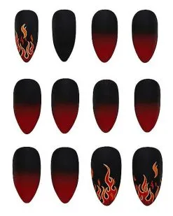 Spirit Halloween Devil Flame Press On Nails