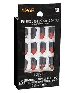 Spirit Halloween Devil Flame Press On Nails -Girls Costumes Shop 01489624 c