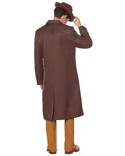 Spirit Halloween Adult Brown Trench Coat -Girls Costumes Shop 01492560 b