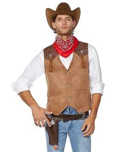 Spirit Halloween Adult Western Cowboy Plus Size Costume Kit -Girls Costumes Shop 01492743 c