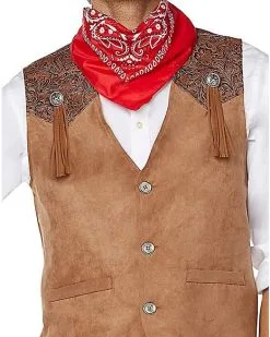 Spirit Halloween Adult Western Cowboy Plus Size Costume Kit -Girls Costumes Shop 01492743 e