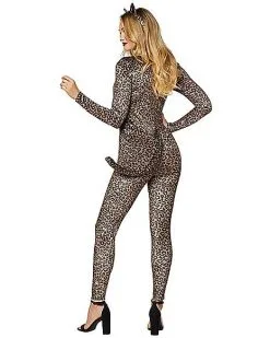 Spirit Halloween Adult Cheetah Catsuit Costume -Girls Costumes Shop 01493949 c