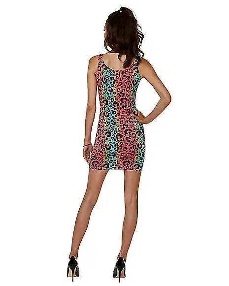 Spirit Halloween Adult '80s Bodycon Dress 2 Spirit Halloween Adult '80s Bodycon Dress - Image 2