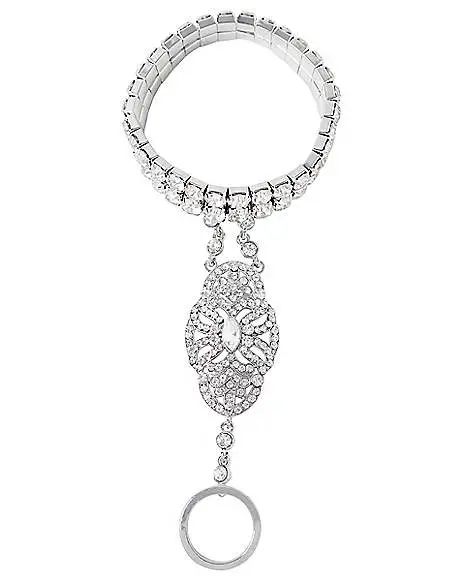 Spirit Halloween '20s Gem Hand Chain Bracelet 1 Spirit Halloween '20s Gem Hand Chain Bracelet