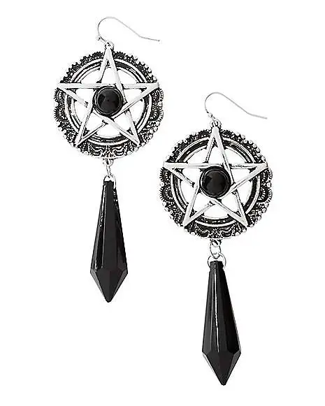 Spirit Halloween Witch Pentagram Earrings 1 Spirit Halloween Witch Pentagram Earrings