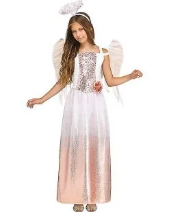 Spirit Halloween Kids Rose Gold Angel Costume