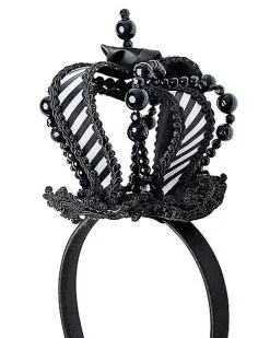 Spirit Halloween Black And White Mini Queen Crown Headband 5 Spirit Halloween Black And White Mini Queen Crown Headband -Girls Costumes Shop 01503283 c