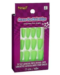 Spirit Halloween '80s Green Press On Nails -Girls Costumes Shop 01504661 c