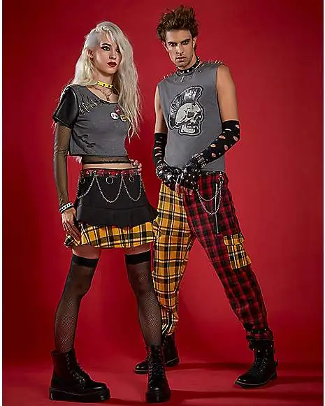 Spirit Halloween Adult Punk Rock Rebel Costume 2 Spirit Halloween Adult Punk Rock Rebel Costume - Image 2