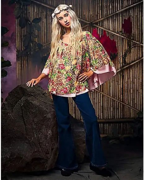 Spirit Halloween Adult Flower Child Costume Kit 1 Spirit Halloween Adult Flower Child Costume Kit