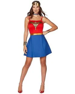 Spirit Halloween Adult Wonder Woman Dress - Wonder Woman -Girls Costumes Shop 01508563 c