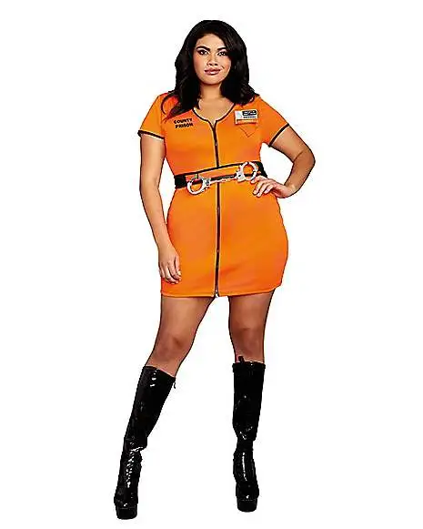 Spirit Halloween Adult Locked Up Prisoner Plus Size Costume 1 Spirit Halloween Adult Locked Up Prisoner Plus Size Costume