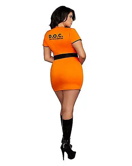 Spirit Halloween Adult Locked Up Prisoner Plus Size Costume 2 Spirit Halloween Adult Locked Up Prisoner Plus Size Costume - Image 2