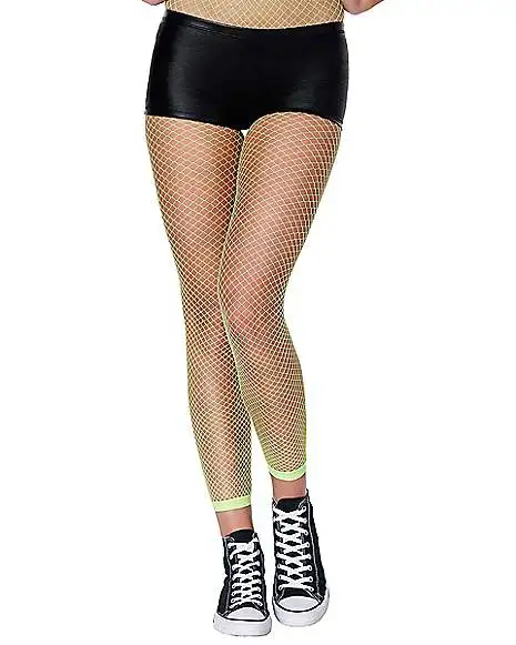 Spirit Halloween Neon Green Fishnet Footless Tights 1 Spirit Halloween Neon Green Fishnet Footless Tights
