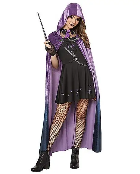 Spirit Halloween Kids Coven Academy Hooded Cloak - Deluxe 1 Spirit Halloween Kids Coven Academy Hooded Cloak - Deluxe
