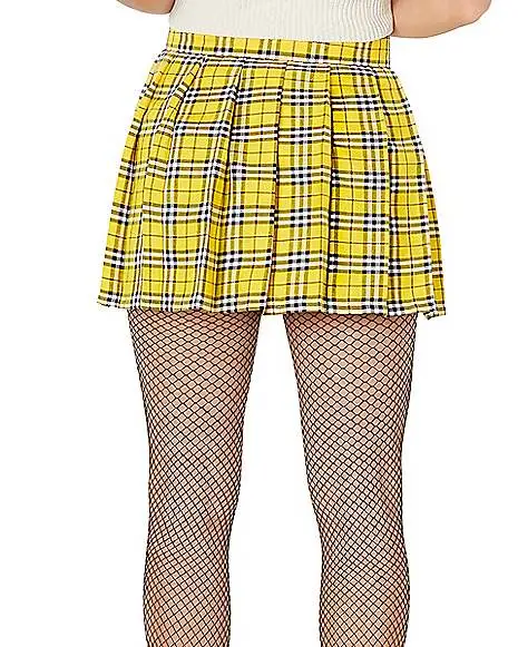 Spirit Halloween Adult Yellow Plaid Skirt 2 Spirit Halloween Adult Yellow Plaid Skirt - Image 2