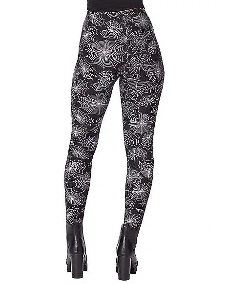Spirit Halloween Spider Web Leggings 2 Spirit Halloween Spider Web Leggings - Image 2