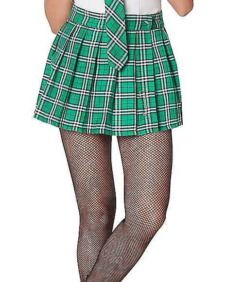 Spirit Halloween Adult Green Plaid Plus Size Skirt 1 Spirit Halloween Adult Green Plaid Plus Size Skirt