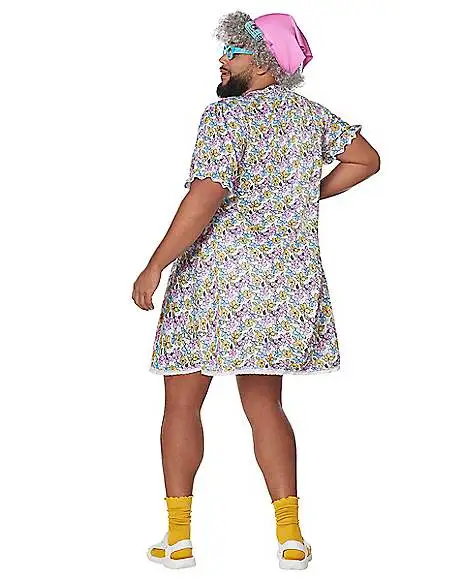 Spirit Halloween Adult Grandma Flower Dress Costume 2 Spirit Halloween Adult Grandma Flower Dress Costume - Image 2