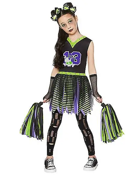 Spirit Halloween Kids Deadly Cheerleader Costume 1 Spirit Halloween Kids Deadly Cheerleader Costume
