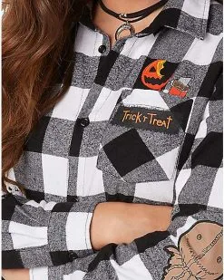 Spirit Halloween Adult Flannel Shirt - Trick 'r Treat -Girls Costumes Shop 01532589 d