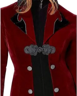 Spirit Halloween Adult Burgundy Vampire Jacket -Girls Costumes Shop 01533140 c