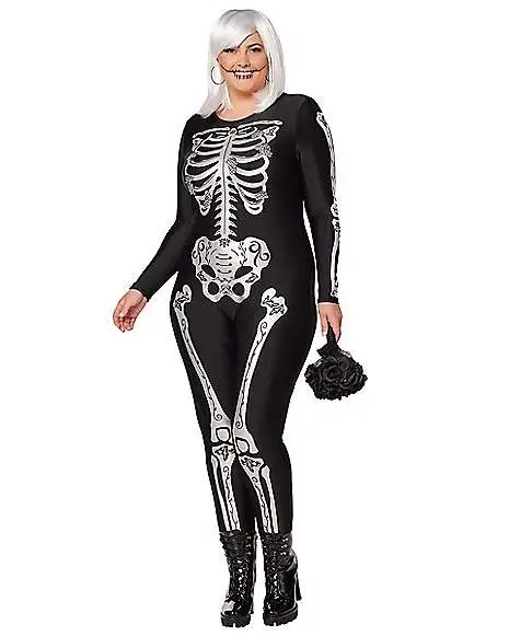 Spirit Halloween Adult Skeleton Catsuit 3 Spirit Halloween Adult Skeleton Catsuit - Image 3