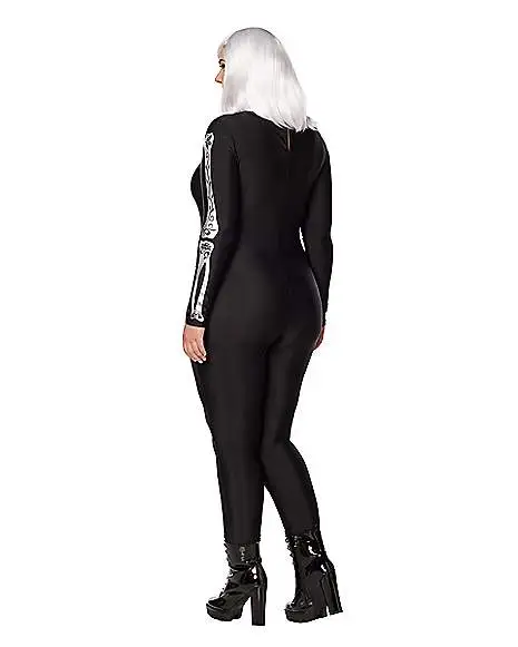 Spirit Halloween Adult Skeleton Catsuit 4 Spirit Halloween Adult Skeleton Catsuit - Image 4