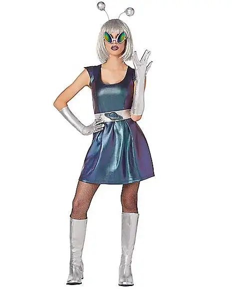 Spirit Halloween Adult Galactic Girl Alien Dress Costume 1 Spirit Halloween Adult Galactic Girl Alien Dress Costume