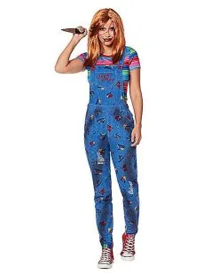 Spirit Halloween Adult Chucky Overalls Costume
