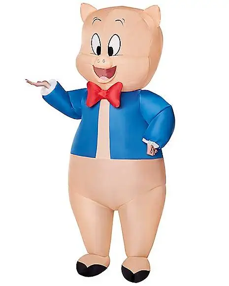 Spirit Halloween Adult Porky Pig Inflatable Costume - Looney Tunes 1 Spirit Halloween Adult Porky Pig Inflatable Costume - Looney Tunes
