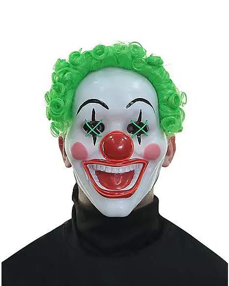 Spirit Halloween Light Up El Wire Jokes On You Clown Half Mask 1 Spirit Halloween Light Up El Wire Jokes On You Clown Half Mask