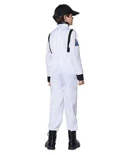 Spirit Halloween Kids White Astronaut Jumpsuit Costume - NASA 3 Spirit Halloween Kids White Astronaut Jumpsuit Costume - NASA -Girls Costumes Shop 01548858 b