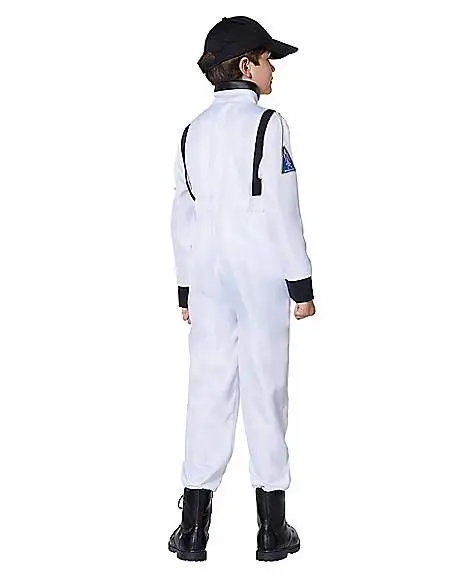 Spirit Halloween Kids White Astronaut Jumpsuit Costume - NASA 2 Spirit Halloween Kids White Astronaut Jumpsuit Costume - NASA - Image 2