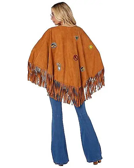 Spirit Halloween Adult Free Spirit Poncho Hippie Costume 2 Spirit Halloween Adult Free Spirit Poncho Hippie Costume - Image 2