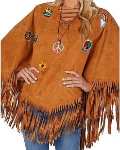Spirit Halloween Adult Free Spirit Poncho Hippie Costume 5 Spirit Halloween Adult Free Spirit Poncho Hippie Costume -Girls Costumes Shop 01550698 c