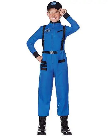 Spirit Halloween Kids Blue Astronaut Jumpsuit - NASA 1 Spirit Halloween Kids Blue Astronaut Jumpsuit - NASA