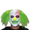 Spirit Halloween Neon Green Hair Clown Full Mask
