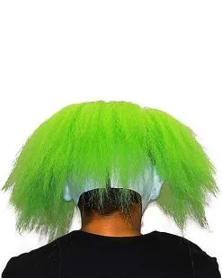 Spirit Halloween Neon Green Hair Clown Full Mask -Girls Costumes Shop 01551944 c