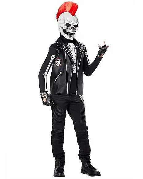Spirit Halloween Kids Dark Rebel Punk Skeleton Costume 1 Spirit Halloween Kids Dark Rebel Punk Skeleton Costume