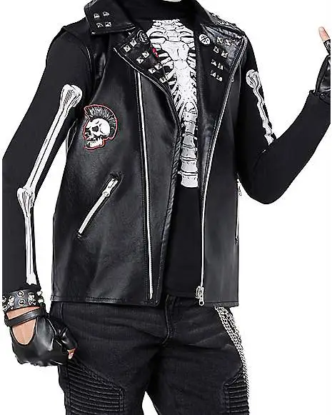 Spirit Halloween Kids Dark Rebel Punk Skeleton Costume 3 Spirit Halloween Kids Dark Rebel Punk Skeleton Costume - Image 3