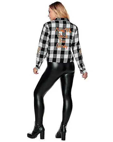 Spirit Halloween Adult Plus Size Flannel Shirt - Trick 'r Treat 2 Spirit Halloween Adult Plus Size Flannel Shirt - Trick 'r Treat - Image 2
