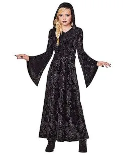 Spirit Halloween Kids Black Hooded Dress