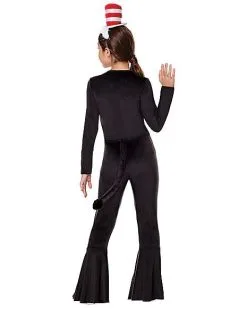 Spirit Halloween Kids Cat In The Hat Bell Bottom Costume - Dr. Seuss -Girls Costumes Shop 01559632 b