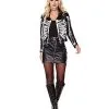 Spirit Halloween Adult Cropped Skeleton Jacket