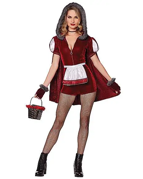 Spirit Halloween Adult Runaway Red Riding Hood Romper Costume 1 Spirit Halloween Adult Runaway Red Riding Hood Romper Costume