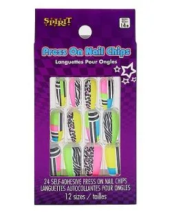 Spirit Halloween '80s Press On Nails -Girls Costumes Shop 01564392 c