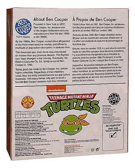 Spirit Halloween Adult Michelangelo Teenage Mutant Ninja Turtles Costume Kit - Ben Coop 2 Spirit Halloween Adult Michelangelo Teenage Mutant Ninja Turtles Costume Kit - Ben Coop - Image 2