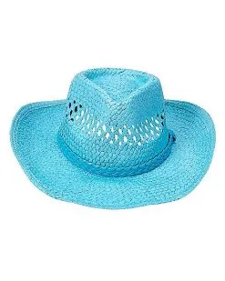Spirit Halloween Blue Straw Cowboy Hat -Girls Costumes Shop 01573013 d